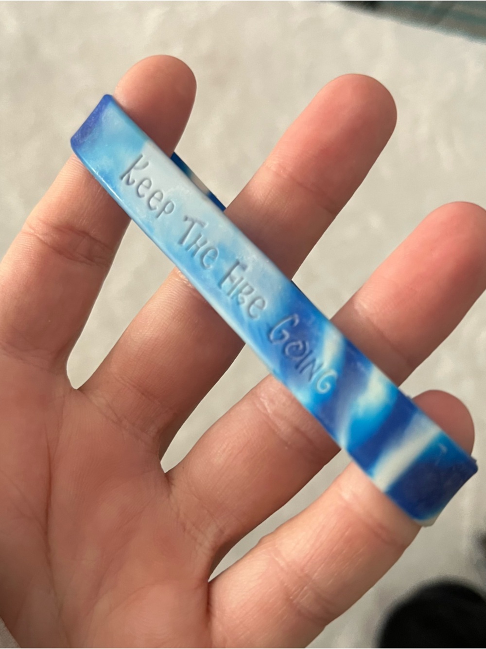 BundleFREE Burning Man Bracelet Gift Tye Dye Silicone Rubber Keep the Fire Going